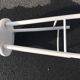 Tabouret scandinave en bois teinté blanc 60