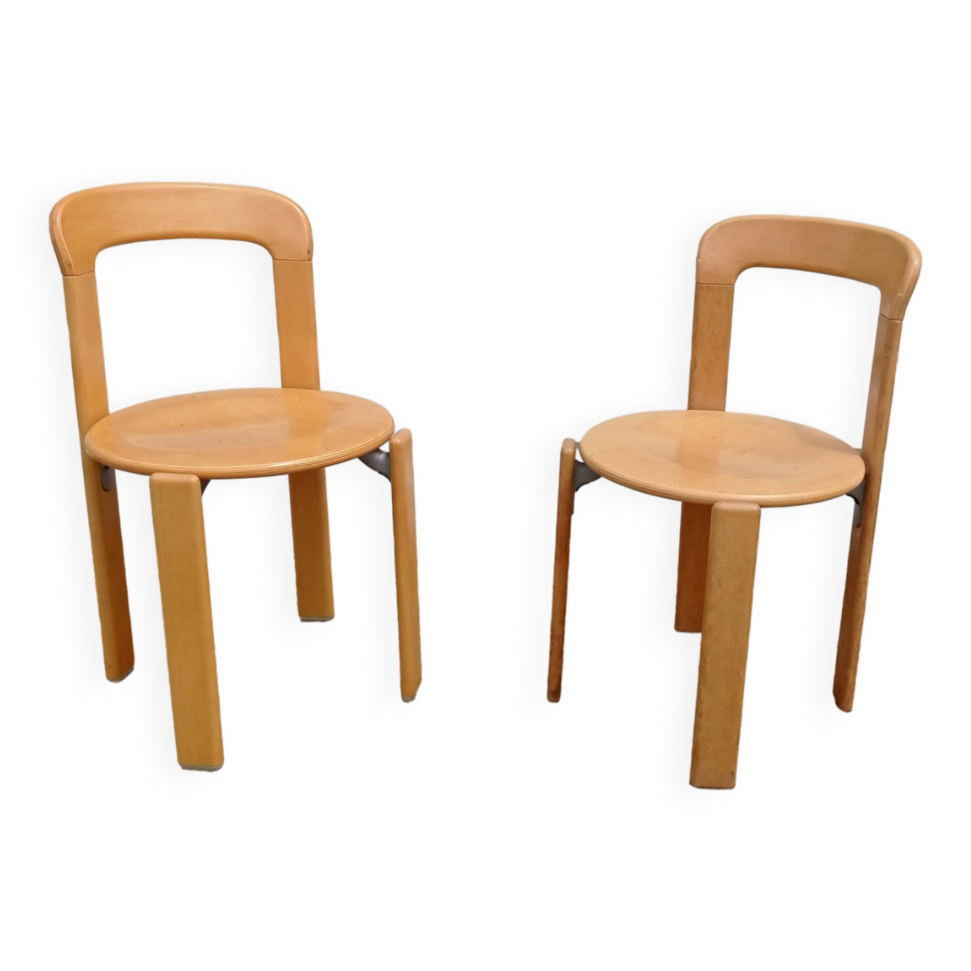 Pair of Bruno Rey Wooden Chairs
