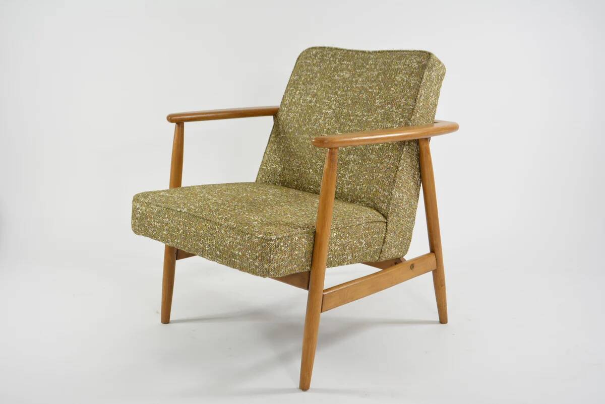 Green mottled Z armchair