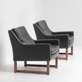 Pair of leather armchairs by Rudolf Bernd Glatzel for Kill International 1960