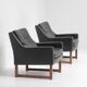 Pair of leather armchairs by Rudolf Bernd Glatzel for Kill International 1960