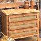 Antique oak commode with cane work - 3 drawers