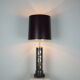 Set of 2 Chinese vintage table lamps with bamboo decor