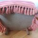 Fauteuil crapaud en velours rose
