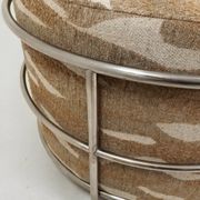 Vintage Bauhaus Club Chair Jacquard & Chrome, Fully Restored 