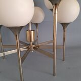 Chandelier Sciolari 8 balls in satin glass.