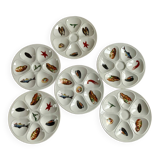 Porcelain oyster plates