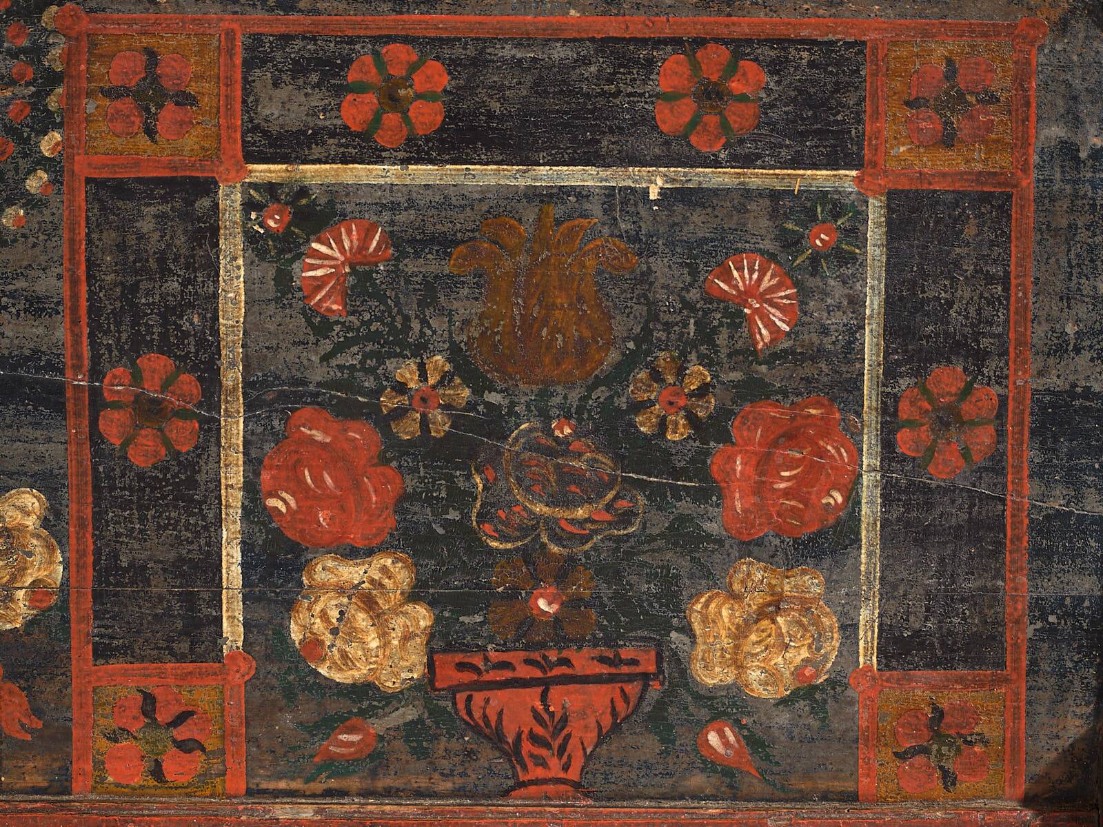 Antique painted chest (c.1870) #28