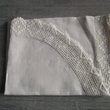 Half-moon old embroidered cradle pillowcase