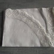 Half-moon old embroidered cradle pillowcase