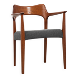 Midcentury Danish chair with armrests in teak by Arne Hovmand Olsen for Mogens Kold 1960s