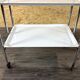 1960s 1970s Serving Cart Dinette Side Table Space Age Design Chrome White