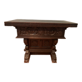 Console table in carved oak XX century