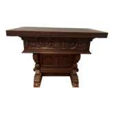 Console table in carved oak XX century