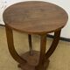 Art deco wooden pedestal table / side table