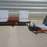 Modular 3-seater sofa + a teak coffee table by Karl SØrlie & SØnner