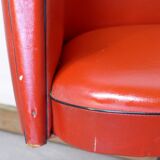 Faux leather office armchair