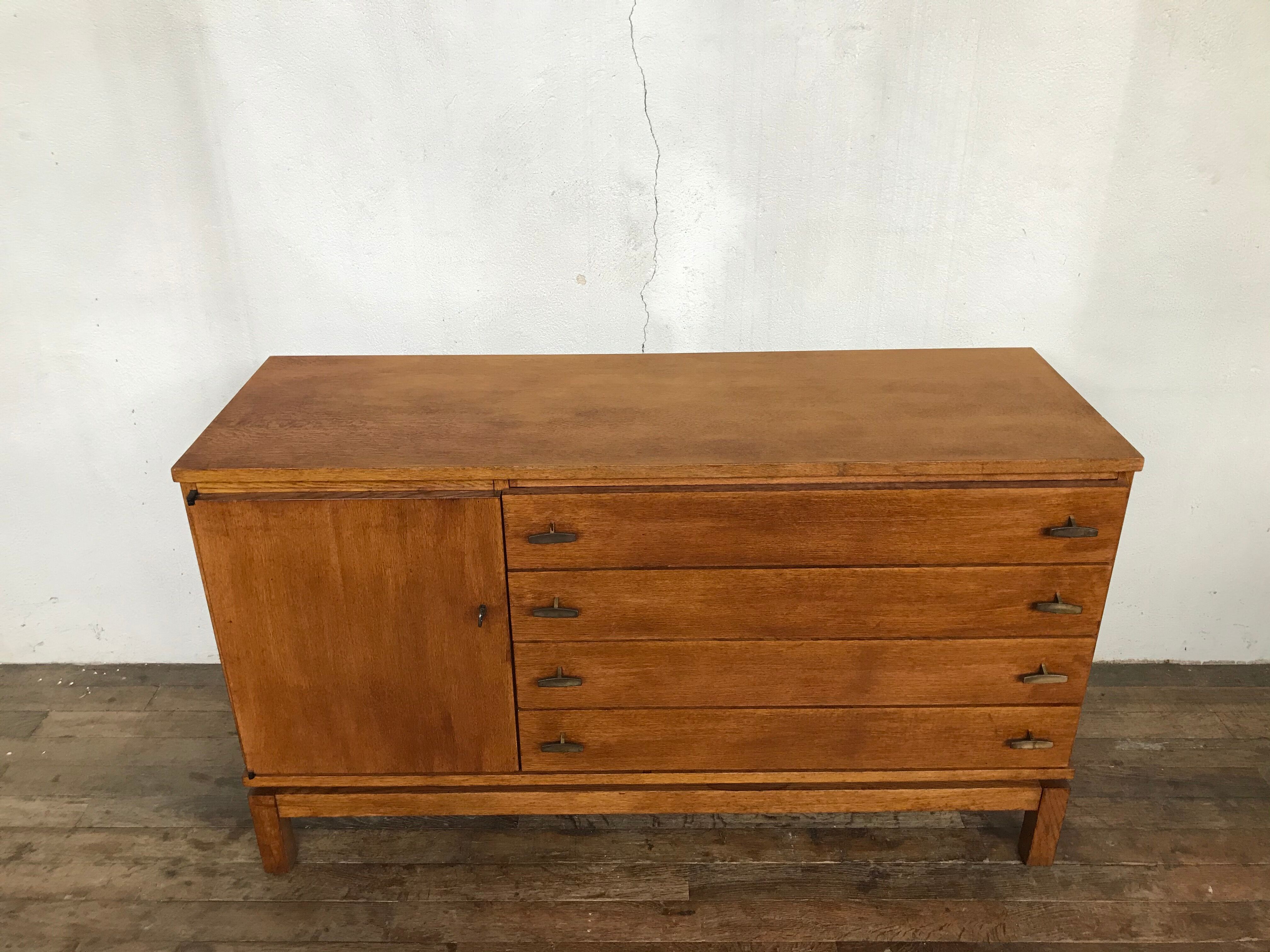 Vintage buffet Marcel Gascoin reconstruction design 1960