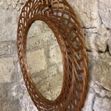 Miroir en rotin