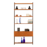 Kai Kristiansen teak wall unit with a console for FM Mobler, 1960s