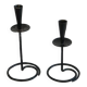 Pair of wrought iron candlesticks 1960