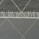 Moroccan berber carpet grey in hand-woven wool