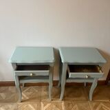 Pair of curved bedside tables