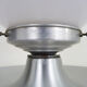 Brushed metal bedside lamp and white opaline globe, year 70
