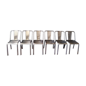 6 Tolix bistro chairs