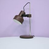 vintage brown metal table lamp adjustable