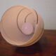Corep pendant lamp, white opaline with spiral decoration - 70s