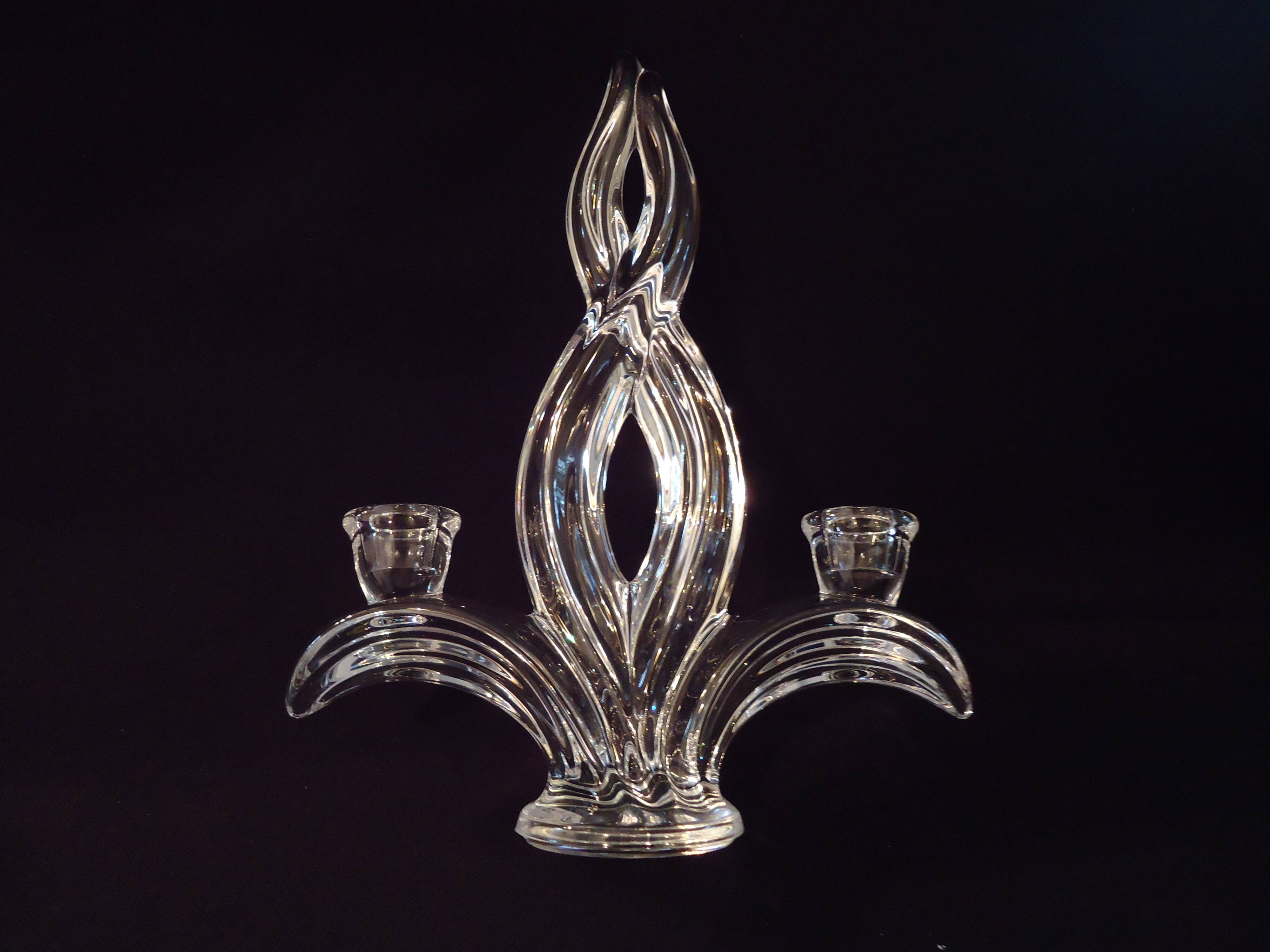 Two-light crystal chandelier Vannes Le Chatel A482