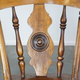 Ensemble de 4 chaises de salle à manger anglaises anciennes du milieu du 19e siècle