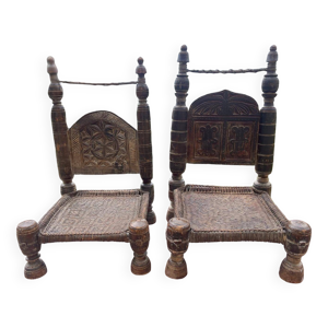 paire de chaises anciennes - bois