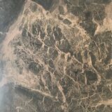 Coffee table in green marble and solid oak