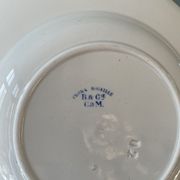 Service of 8 hollow plates Flora Rocaille Creil and Montereau