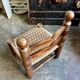 Low chair in dark wood and woven Danish cord attributed to Charles Dudouyt.