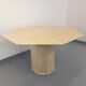 Vintage octagonal travertine dining table from the 70s 80s