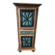 Antique solid wood wardrobe revamped – rustic chic / art deco style