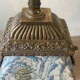 Antique Chinese enameled ceramic lamp