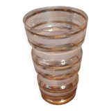 Golden blown glass Art Deco vase