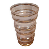Golden blown glass Art Deco vase