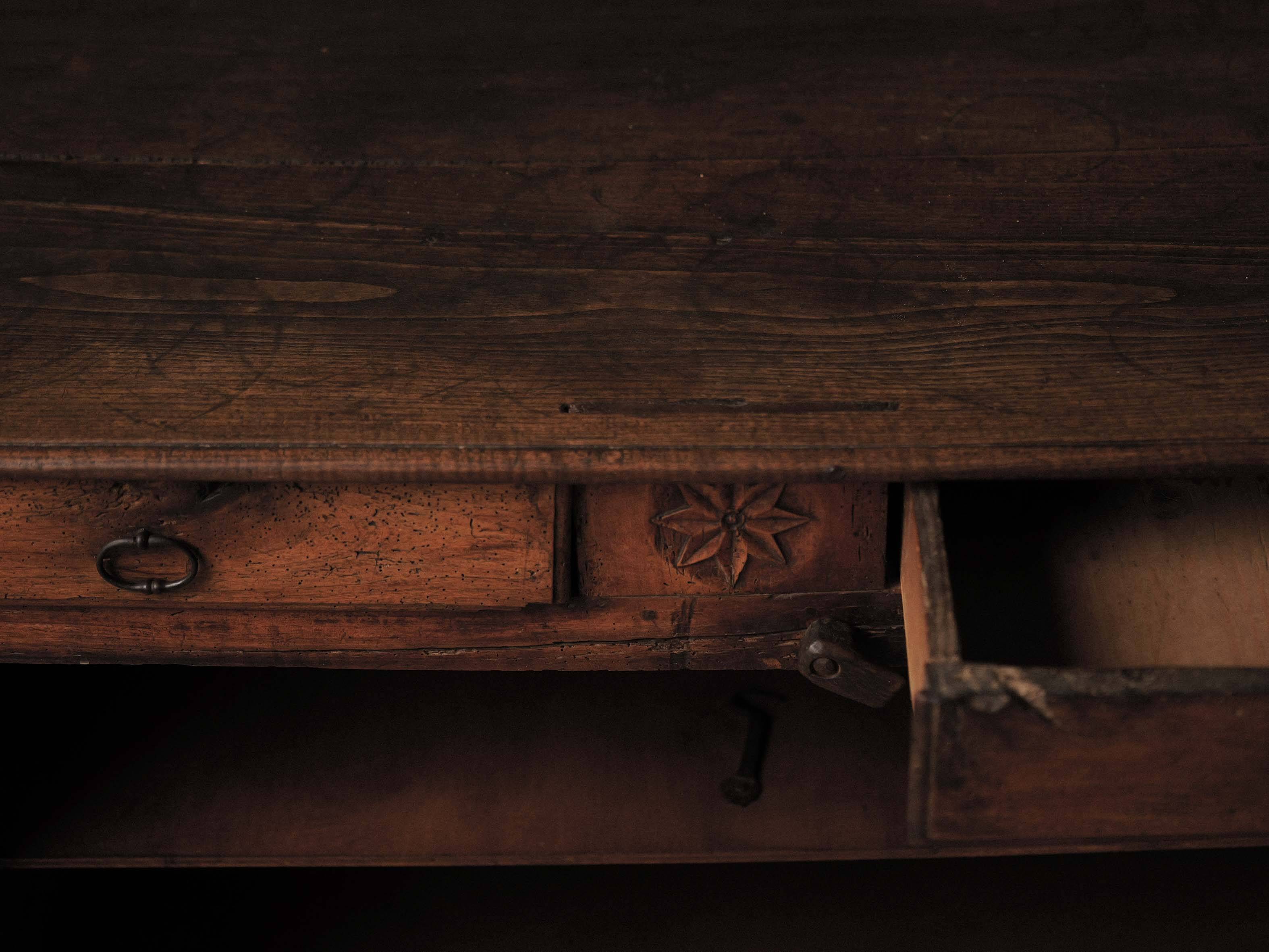 Country buffet in solid wood, Auvergne, 19th century