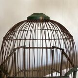 Octagonal bird cage made of wood and wire around 1920