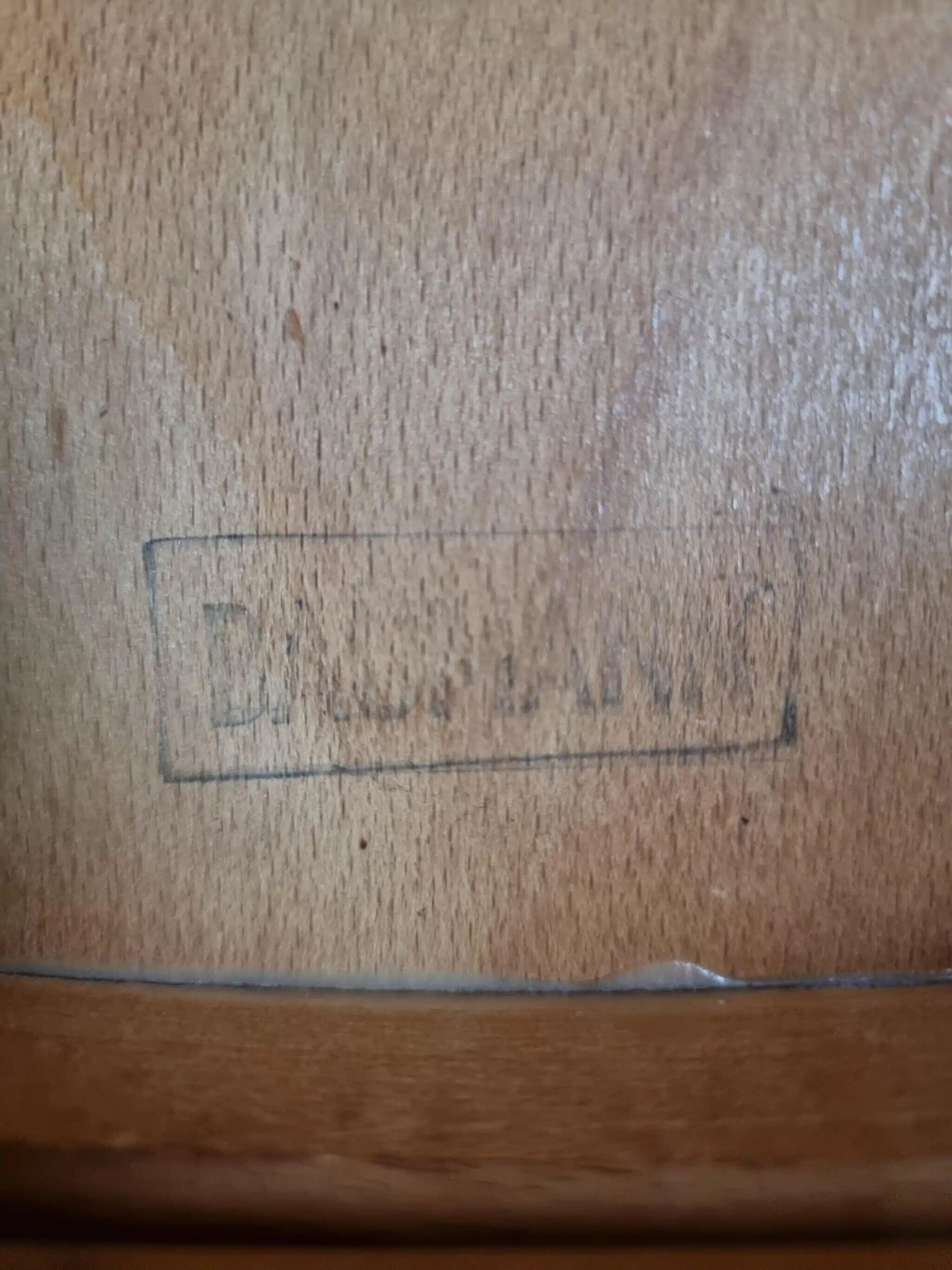 Ensemble vintage de 4 chaises bistrot françaises par Baumann & Luterma, bois de hêtre, années 1950