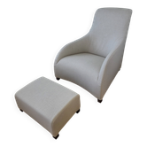 ​B&B Italia Maxalto Kalos Armchair & Ottoman by Antonio Citterio
