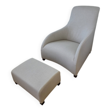 Fauteuil et repose-pieds Maxalto Kalos de B&B Italia par Antonio Citterio
