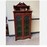 Antique Jugendstil display cabinet, vertical cabinet, Art Nouveau
