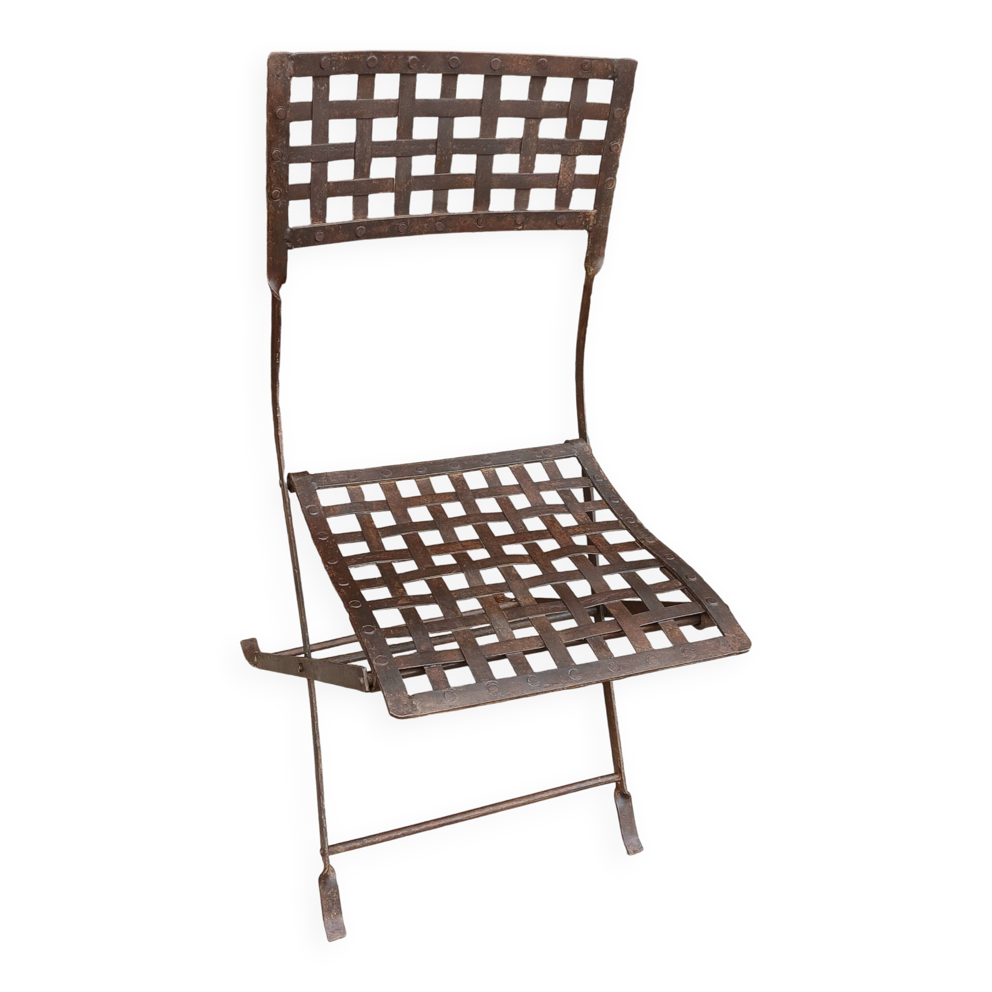 3 wrought iron chairs