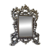 Miroir Table Antique/Style Rocaille/Louis XV. En bronze argenté